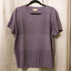 Lavender short sleeve sweater